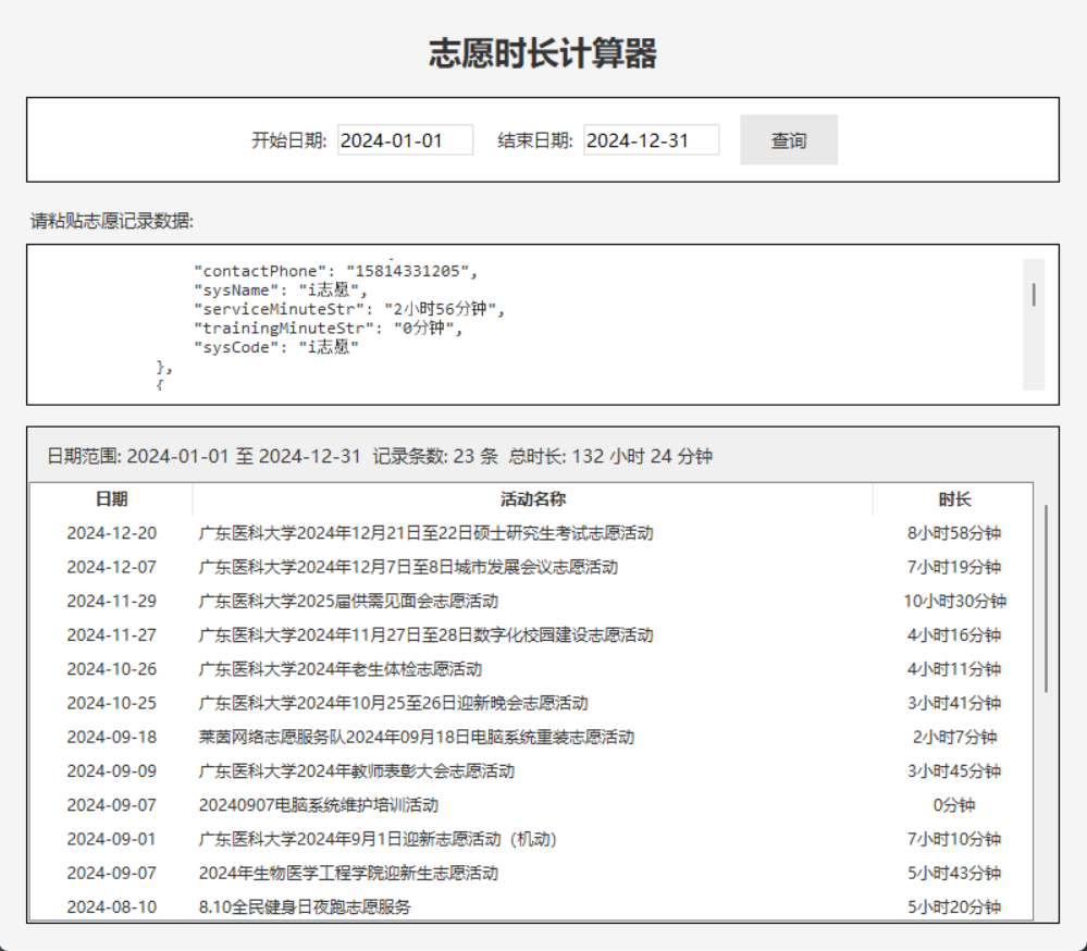 查询结果